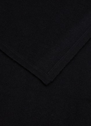 细节 –点击放大 - JOVENS - 拼色包边设计羊绒针织围巾 — 黑色
