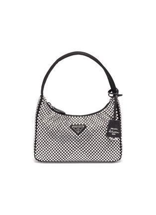 首图 - 点击放大 - PRADA - logo拼贴仿水晶点缀单肩包