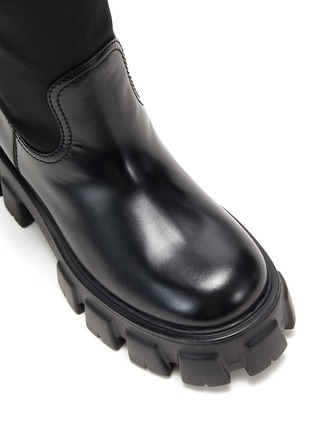 细节 - 点击放大 - PRADA - Nylon Pouch Tall Riding Boots