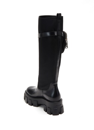 细节 - 点击放大 - PRADA - Nylon Pouch Tall Riding Boots