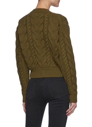 背面 - 点击放大 - FRAME - 美丽诺羊毛麻花短款针织外套