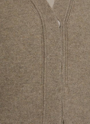 堆叠衣袖塔斯曼尼亚羊毛混羊绒针织开衫展示图