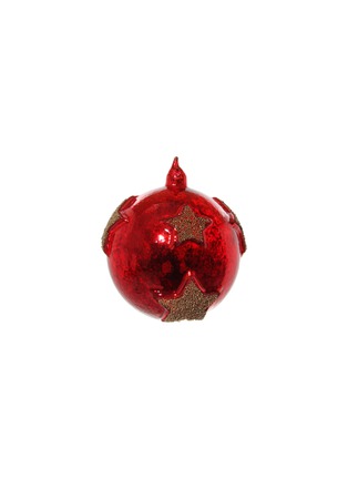 首图 –点击放大 - SHISHI - Beaded Star Antique Glass Ball Ornament – Red/Gold