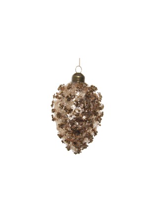 首图 –点击放大 - SHISHI - Sequin-embellished Beaded Glass Cone Ornament – Clear/Gold