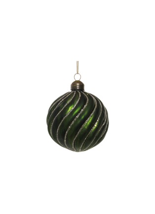 首图 –点击放大 - SHISHI - Glitter Whirl Glass Ball Ornament – Green/Gold