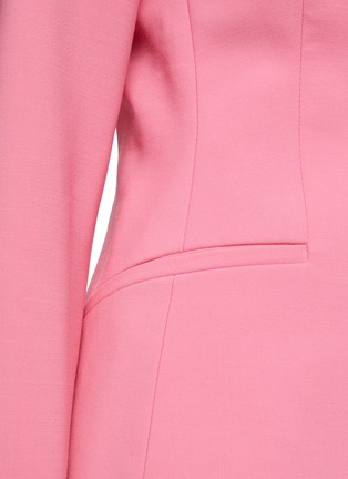  - CAROLINA HERRERA - 青果领单排扣混初剪羊毛西服外套