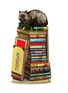 首图 - 点击放大 - FORNASETTI - Trompe l'œil 'Gatto Siamese su Libri' umbrella stand