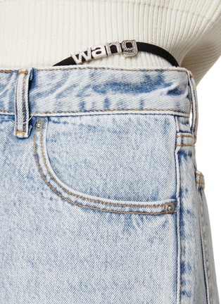  - ALEXANDERWANG - LOGO 饰带须边中腰牛仔短裤