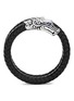 首图 - 点击放大 - JOHN HARDY - Legends Naga' Sapphire Sterling Silver Double Coil Woven Leather Bracelet