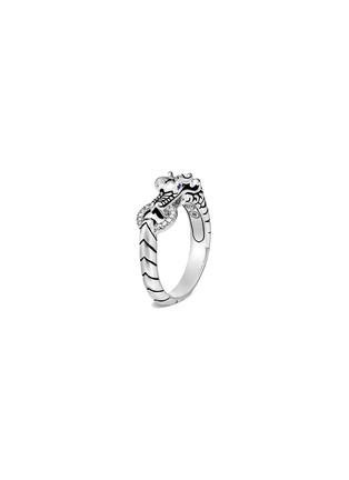 首图 - 点击放大 - JOHN HARDY - LEGENDS NAGA 女士蓝宝石钻石龙首造型纯银戒指
