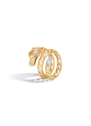 首图 - 点击放大 - JOHN HARDY - LEGENDS NAGA 女士蓝宝石钻石盘龙造型18K 黄金戒指