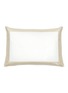 首图 –点击放大 - FRETTE - BOLD 拼色条纹围边纯棉枕套 — 白色和浅棕色