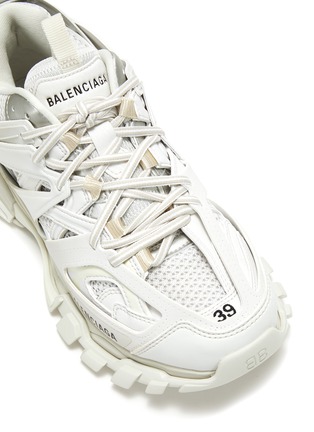 细节 - 点击放大 - BALENCIAGA - 拼接设计镂空网眼运动鞋