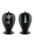 首图 –点击放大 - FORNASETTI - RIGATO SERRATURA 罗纹陶瓷花瓶 — 黑色和白色