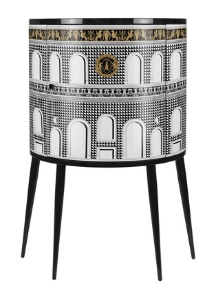 首图 –点击放大 - FORNASETTI - FACCIATA QUATTROCENTESCA 四脚支架橱柜 — 黑色白色和黄色