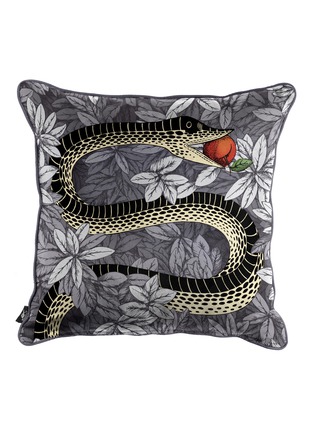 首图 –点击放大 - FORNASETTI - PECCATO ORIGINALE 花卉蛇头印花方形抱枕