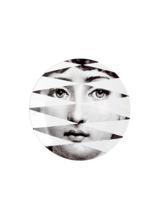 首图 –点击放大 - FORNASETTI - TEMA E VARIAZIONI 陶瓷装饰瓷盘 N. 46 — 黑色和白色