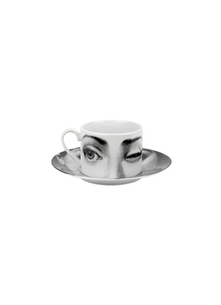 首图 –点击放大 - FORNASETTI - TEMA E VARIAZIONI 名伶图案陶瓷茶杯及杯碟套装