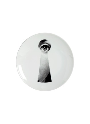 首图 –点击放大 - FORNASETTI - TEMA E VARIAZIONI 装饰瓷盘 N. 14 — 黑色和白色