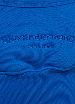 细节 - 点击放大 - T BY ALEXANDER WANG - 刺绣LOGO运动内衣