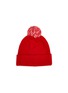 模特儿示范图 - 点击放大 - CANADA GOOSE - 儿童款LOGO徽标美丽诺羊毛针织帽