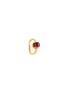 首图 - 点击放大 - MARLA AARON - Baguette红宝石14K黄金弹簧扣