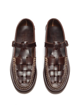 细节 - 点击放大 - HEREU - Ferriol' Woven T-Bar Leather Loafers