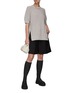 模特儿示范图 - 点击放大 - LOULOU STUDIO - TRESCO 泡泡袖羊绒长款针织 T 恤
