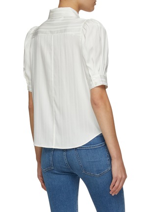 背面 - 点击放大 - FRAME - 条纹设计泡泡短袖混真丝衬衫