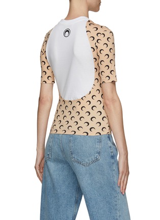 背面 - 点击放大 - MARINE SERRE - 半月 LOGO 拼色设计短袖 T 恤