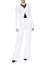 模特儿示范图 - 点击放大 - MARINE SERRE - 镂空设计针织长裤