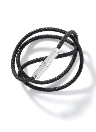细节 - 点击放大 - JOHN HARDY - Bamboo Sterliing Silver Leather Triple Wrap Bracelet — Size UL