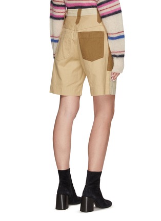 背面 - 点击放大 - ISABEL MARANT ÉTOILE - KALERNA 拼色设计棉混亚麻短裤