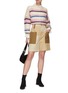 模特儿示范图 - 点击放大 - ISABEL MARANT ÉTOILE - KALERNA 拼色设计棉混亚麻短裤