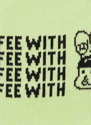 细节 - 点击放大 - SOCKSSS - FAT COFFEE WITH卡通图案混有机棉运动袜