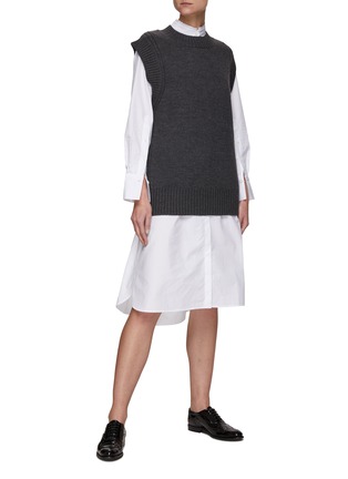 模特儿示范图 - 点击放大 - MARK KENLY DOMINO TAN - DONIA纯棉衬衫式连衣裙