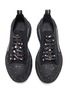 模特儿示范图 - 点击放大 - ALEXANDER MCQUEEN - TREAD SLICK 泼墨设计系带帆布运动鞋