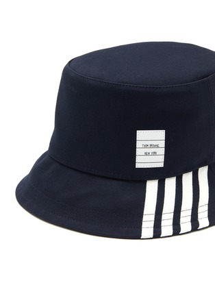 细节 - 点击放大 - THOM BROWNE - 四重条纹纯棉渔夫帽