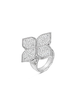 首图 - 点击放大 - ROBERTO COIN - PRINCESS FLOWER钻石红宝石18K白金花卉造型戒指