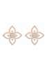 首图 - 点击放大 - ROBERTO COIN - PRINCESS FLOWER DUBAI钻石红宝石点缀18K玫瑰金花卉造型耳环