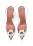 细节 - 点击放大 - AMINA MUADDI - BEGUM仿水晶点缀几何鞋跟PVC裸跟鞋