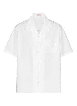 首图 - 点击放大 - VALENTINO GARAVANI - 流苏口袋设计背后 LOGO 纯棉短袖衬衫