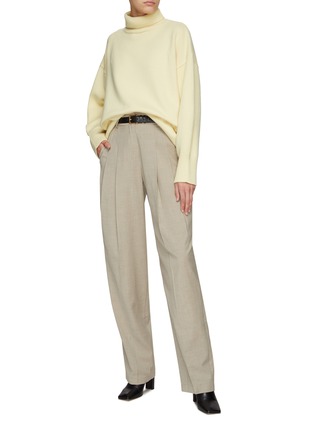模特儿示范图 - 点击放大 - THE FRANKIE SHOP - JOYA高领混美丽诺羊毛针织衫