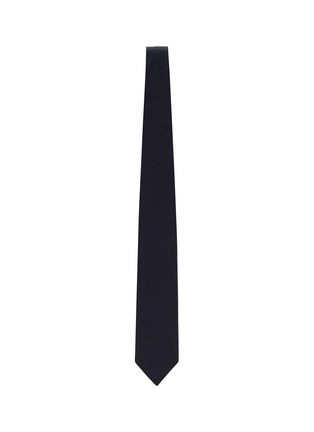 细节 - 点击放大 - STEFANOBIGI MILANO - PERMANENT人字形纹理真丝领带