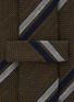 细节 - 点击放大 - STEFANOBIGI MILANO - VOLGA拼色条纹亚麻混真丝领带
