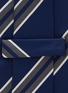 细节 - 点击放大 - STEFANOBIGI MILANO - SENNA条纹拼色真丝领带