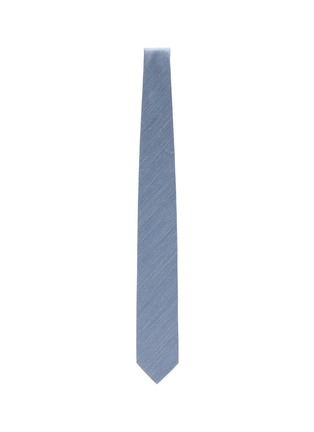 细节 - 点击放大 - STEFANOBIGI MILANO - VOLGA条纹提花真丝领带