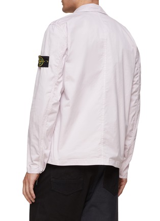 背面 - 点击放大 - STONE ISLAND - 口袋拼贴混棉衬衫式夹克