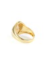 细节 - 点击放大 - YVONNE LEON - CHEVALIERE OVALE 珍珠母贝钻石点缀椭圆造型9K黄金戒指