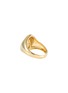 细节 - 点击放大 - YVONNE LEON - CHEVALIERE OVALE 珊瑚钻石点缀椭圆造型9K黄金戒指